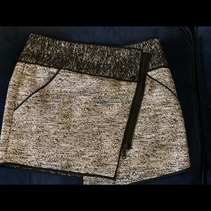Rachel Zoe Tweed Asymmetrical Mini Skirt